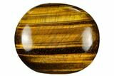 Polished Tiger's Eye Palm Stone - South Africa #115548-1